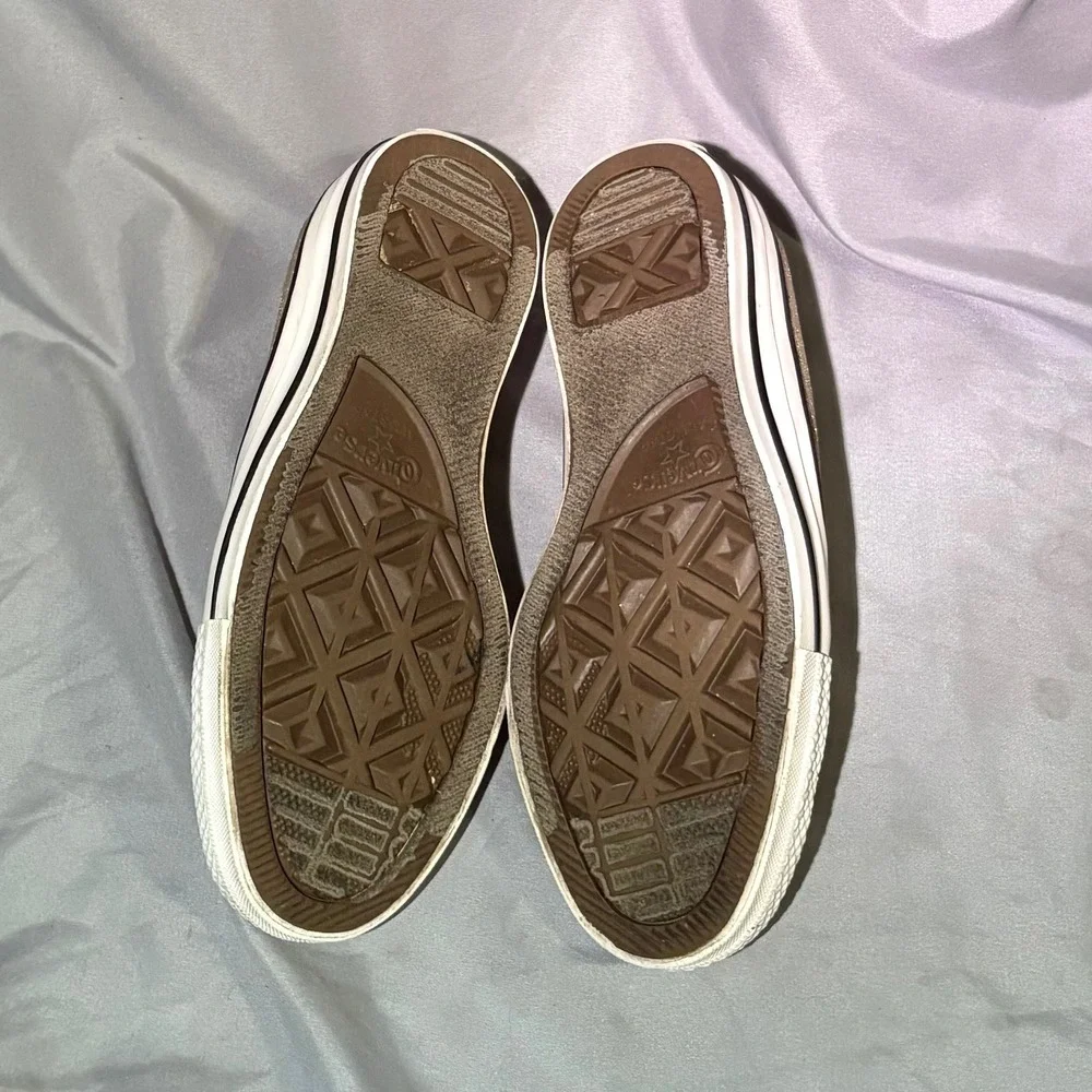 Converse All‎ Star Metallic Gold Low Top Sneakers Women 7 Men 5 Sparkle